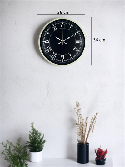36 Cm Krem Dekoratif Duvar Saati
