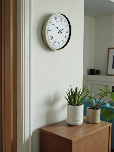 36 Cm Krem Dekoratif Duvar Saati