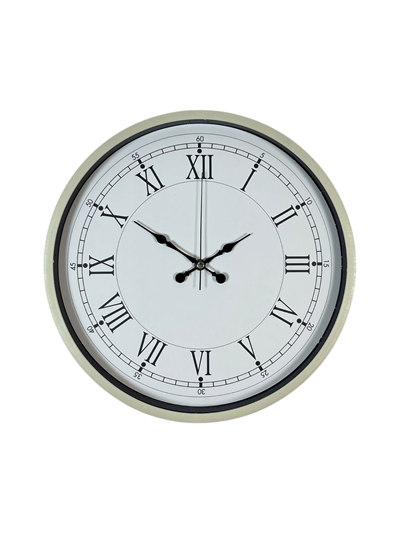 36 Cm Krem Dekoratif Duvar Saati