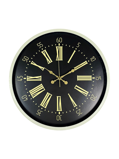 36 Cm Krem Dekoratif Duvar Saati