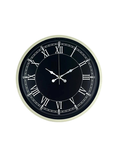 36 Cm Krem Dekoratif Duvar Saati
