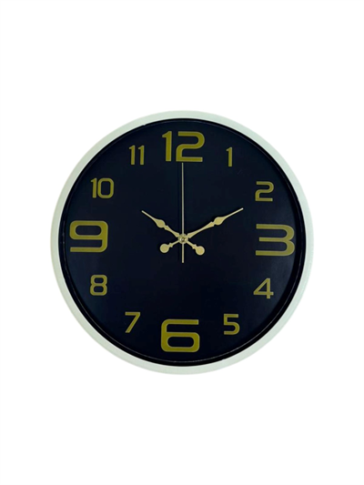 36 Cm Krem Gold Rakamlı Duvar Saati