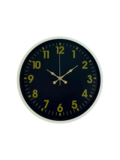 36 Cm Krem Gold Rakamlı Duvar Saati
