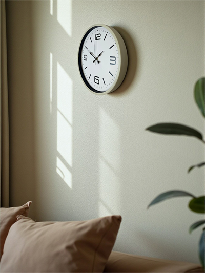 36 Cm Krem Modern Dekoratif Duvar Saati