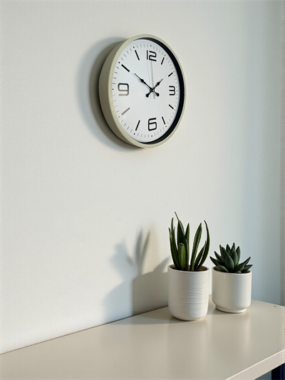 36 Cm Krem Modern Dekoratif Duvar Saati