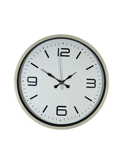 36 Cm Krem Modern Dekoratif Duvar Saati