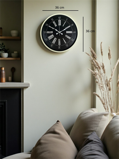 36 Cm Krem Modern Duvar Saati