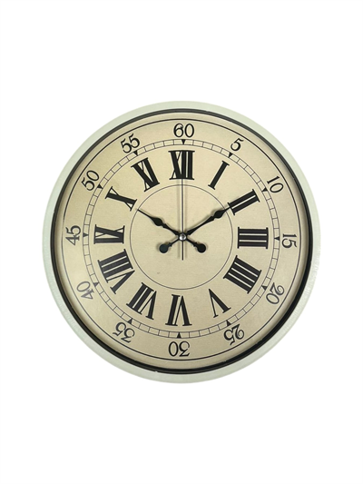 36 Cm Krem Retro Tasarım Duvar Saati