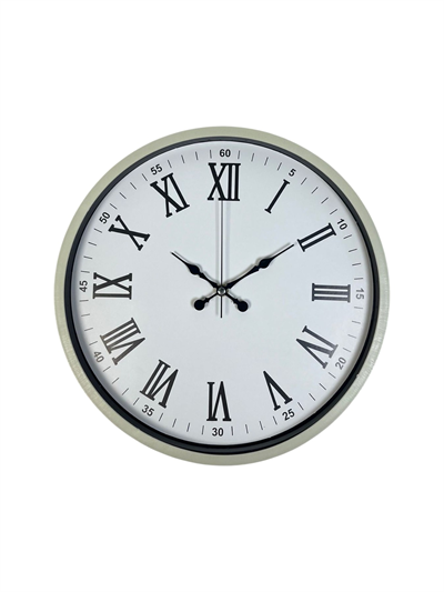 36 Cm Krem Roma Rakamlı Duvar Saati