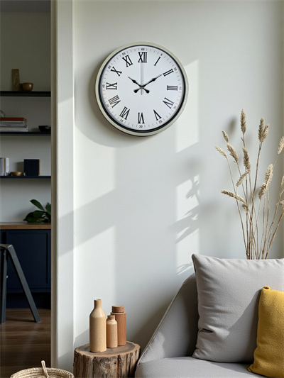 36 Cm Krem Roma Rakamlı Duvar Saati
