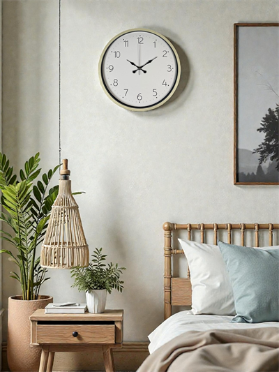 36 Cm Krem Sade Dekoratif Duvar Saati