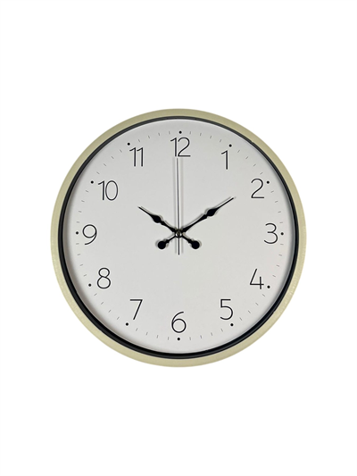 36 Cm Krem Sade Dekoratif Duvar Saati