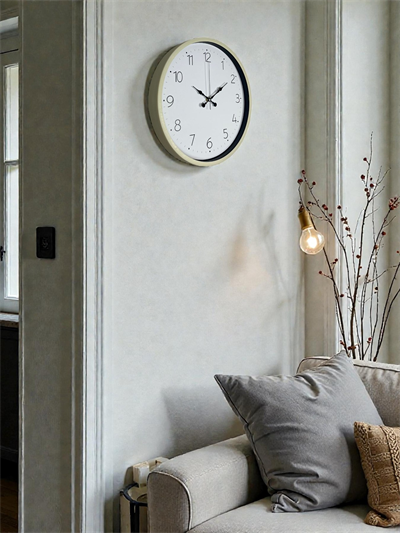 36 Cm Krem Sade Dekoratif Duvar Saati