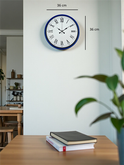 36 Cm Lacivert Roma Rakamlı Duvar Saati