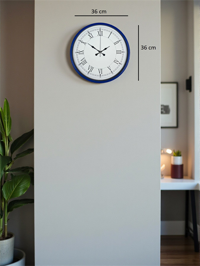 36 Cm Lacivert Roma Rakamlı Duvar Saati