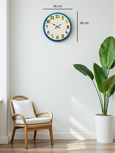 36 Cm Mavi Çocuk Odası Duvar Saati