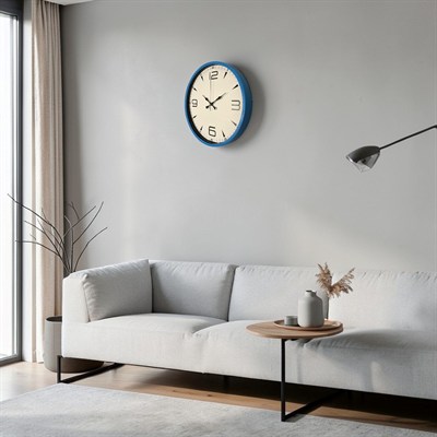 36 Cm Mavi Dekoratif Duvar Saati