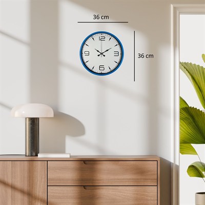 36 Cm Mavi Dekoratif Duvar Saati