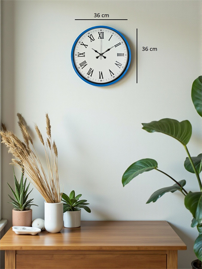 36 Cm Mavi Roma Rakamlı Duvar Saati