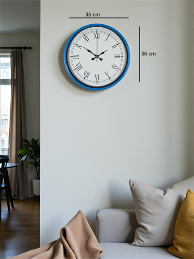 36 Cm Mavi Roma Rakamlı Duvar Saati