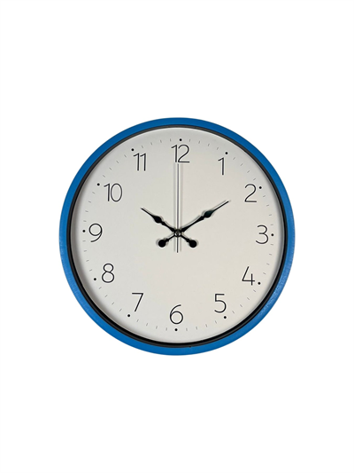 36 Cm Mavi Sade Dekoratif Duvar Saati