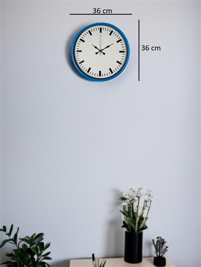 36 Cm Mavi Zarif Duvar Saati