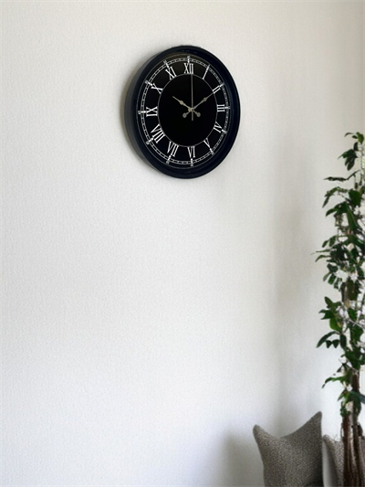 36 Cm Modern Siyah Duvar Saati