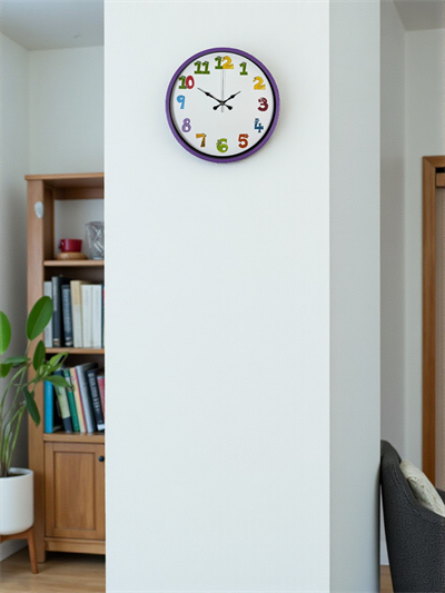 36 Cm Mor Çocuk Odası Duvar Saati