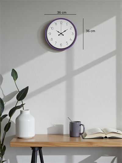 36 Cm Mor Dekoratif Duvar Saati
