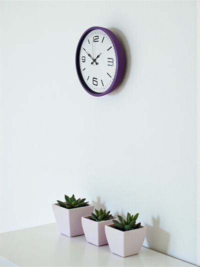 36 Cm Mor Dekoratif Duvar Saati