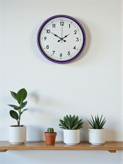 36 Cm Mor Dekoratif Duvar Saati