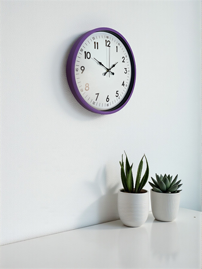 36 Cm Mor Dekoratif Duvar Saati