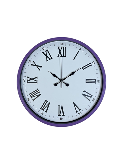 36 Cm Mor Roma Rakamlı Dekoratif Duvar Saati