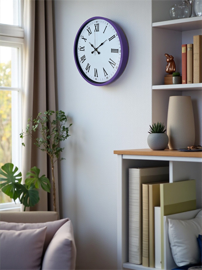 36 Cm Mor Roma Rakamlı Dekoratif Duvar Saati