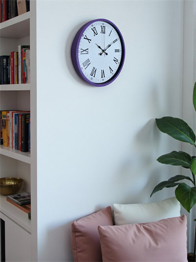 36 Cm Mor Roma Rakamlı Dekoratif Duvar Saati
