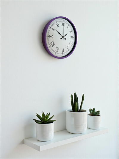 36 Cm Mor Roma Rakamlı Duvar Saati