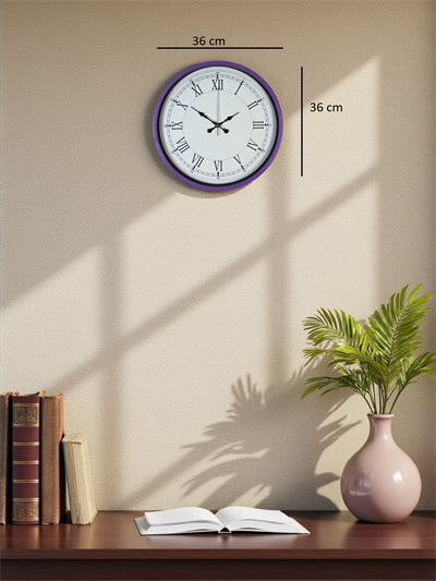 36 Cm Mor Roma Rakamlı Duvar Saati