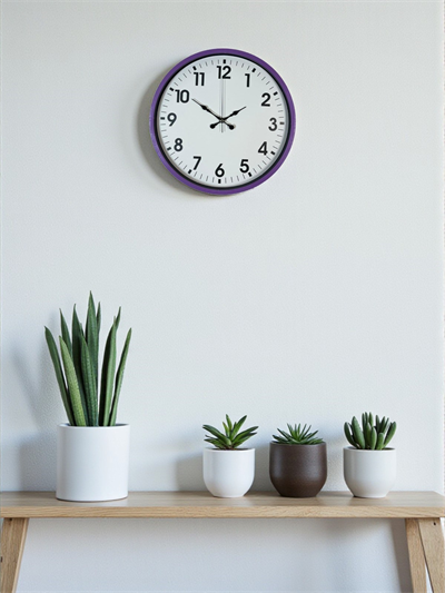 36 Cm Mor Standart Duvar Saati