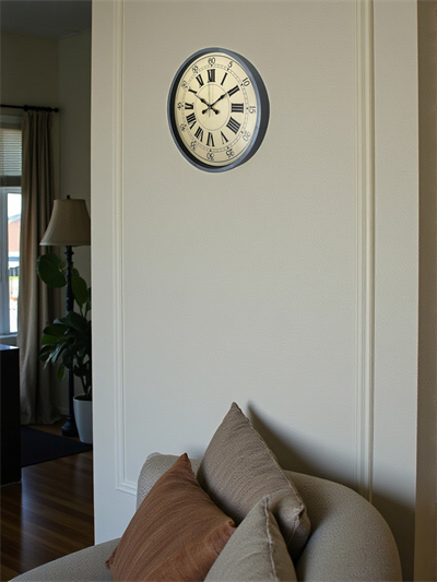 36 Cm Nostalji Gri Dekoratif Duvar Saati