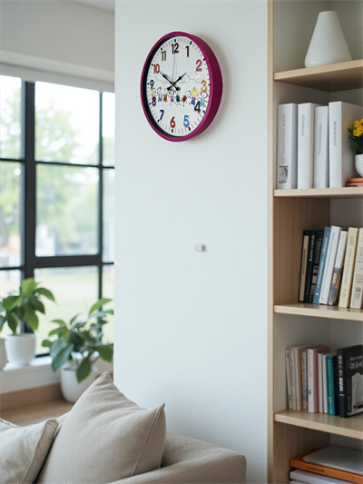 36 Cm Pembe Çocuk Odası Duvar Saati