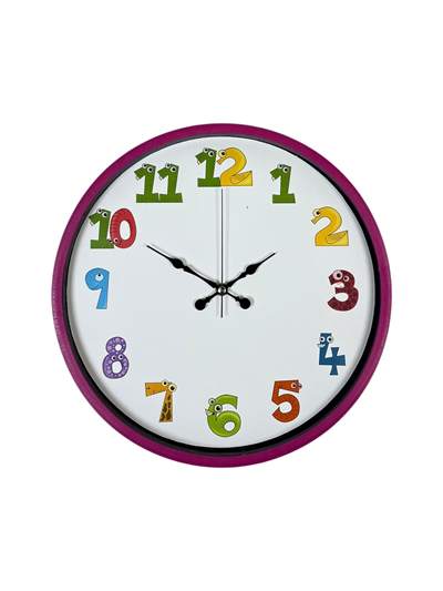 36 Cm Pembe Çocuk Odası Duvar Saati