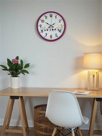 36 Cm Pembe Çocuk Odası Duvar Saati