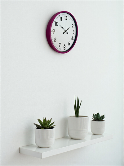 36 Cm Pembe Dekoratif Duvar Saati