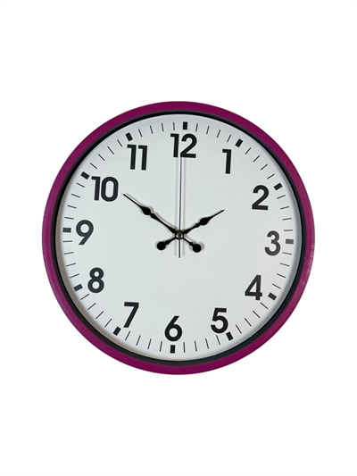 36 Cm Pembe Dekoratif Duvar Saati
