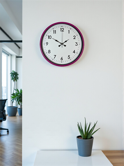 36 Cm Pembe Dekoratif Duvar Saati