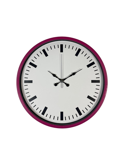 36 Cm Pembe Dekoratif Duvar Saati
