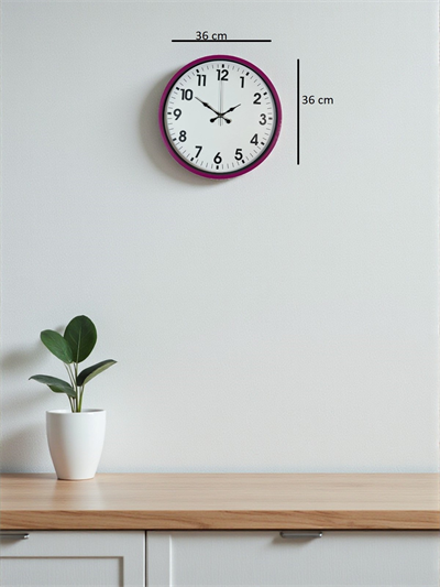 36 Cm Pembe Dekoratif Duvar Saati