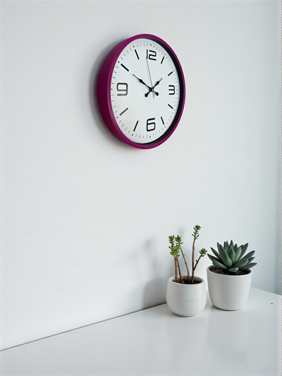 36 Cm Pembe Modern Duvar Saati