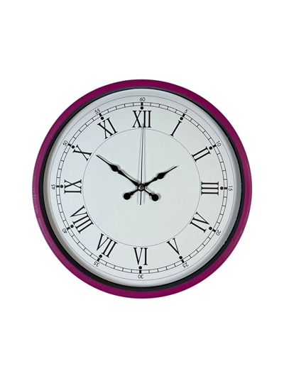 36 Cm Pembe Roma Rakamlı Duvar Saati