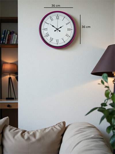 36 Cm Pembe Roma Rakamlı Duvar Saati